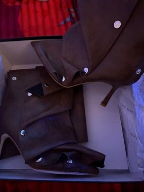 Azalea Wang Brown heel boots